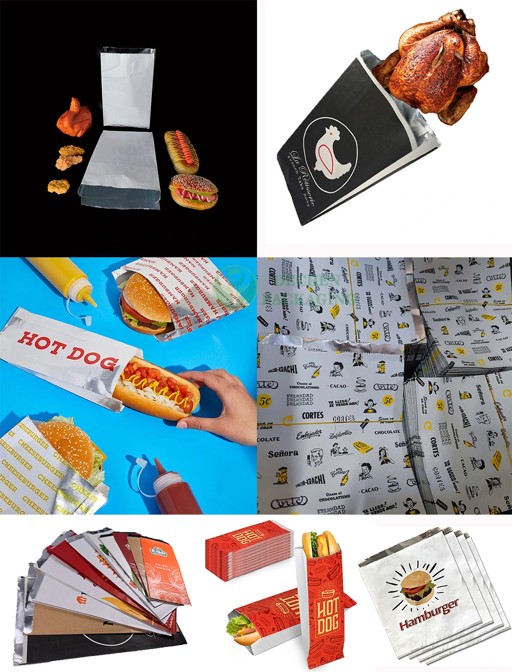 Hotchicken for Snack Wax Heat Seal Paper Foil Bag