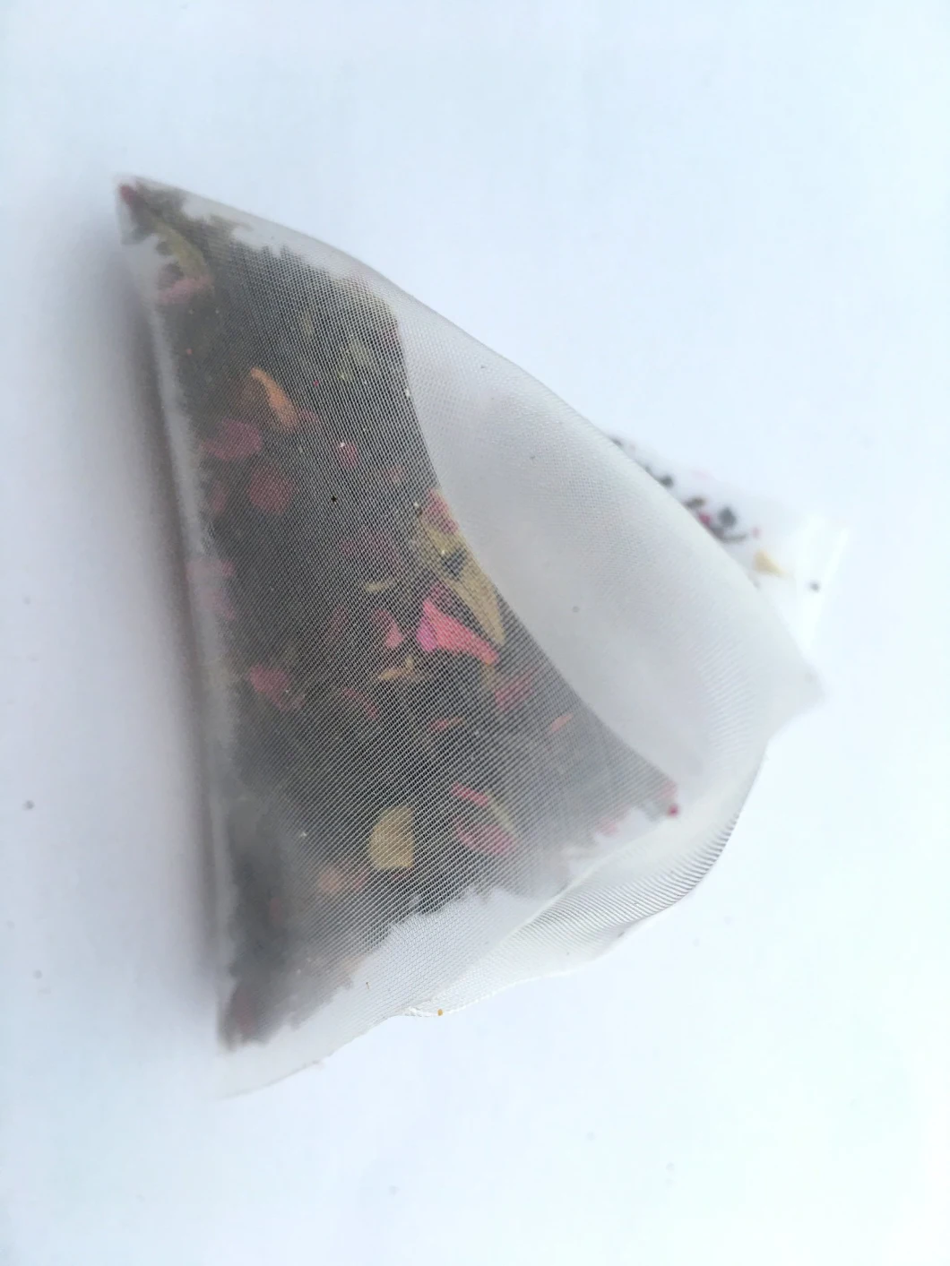 Heat Seal Nylon Mesh Triangle Tea Bag Rose and Black Tea Bag